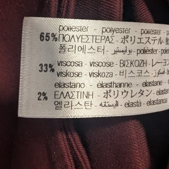 NEW Zara | High-waist Pleated Midi Skirt In Burgundy - Picture 9 of 11